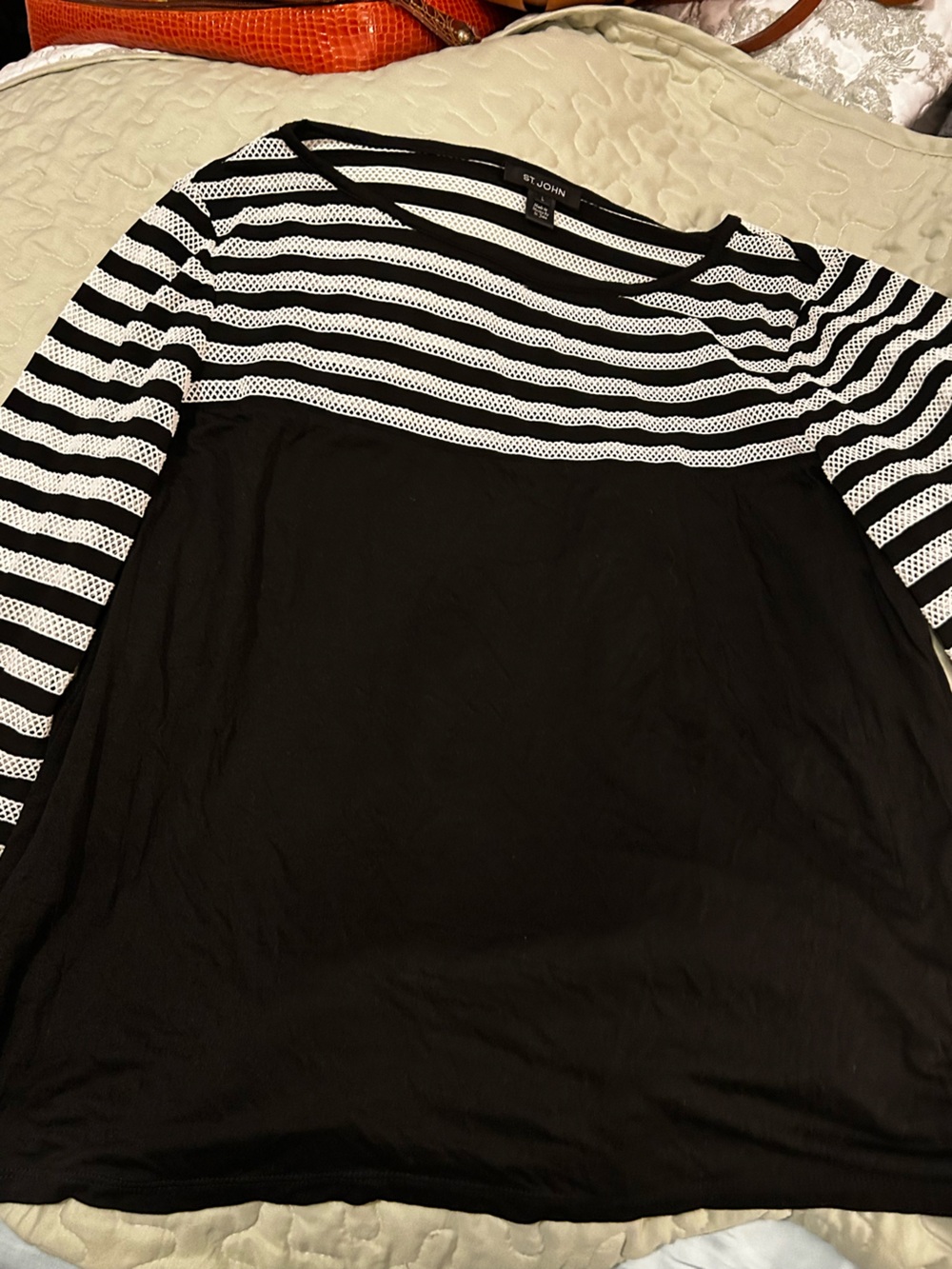 Preloved St. John Mesh style sweater/tee